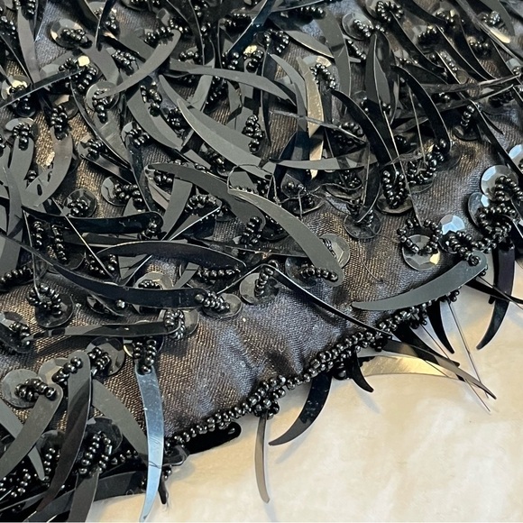 Black beaded retro evening bag - Picture 7 of 7